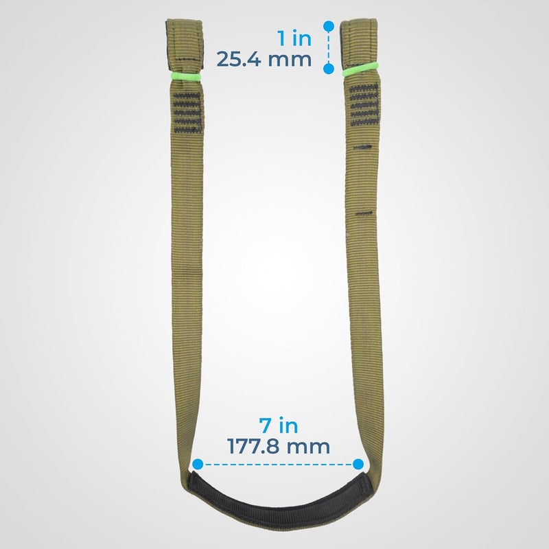 RNA Ape Canyon Outfitters Step Aider – Tree Saddle Climbing Aider. OD Green 4000-lb Tubular Webbing, CNC Sewn Ends, Lightweight Hunting Gear - 1, 2, or 3 Step Options - Image 4